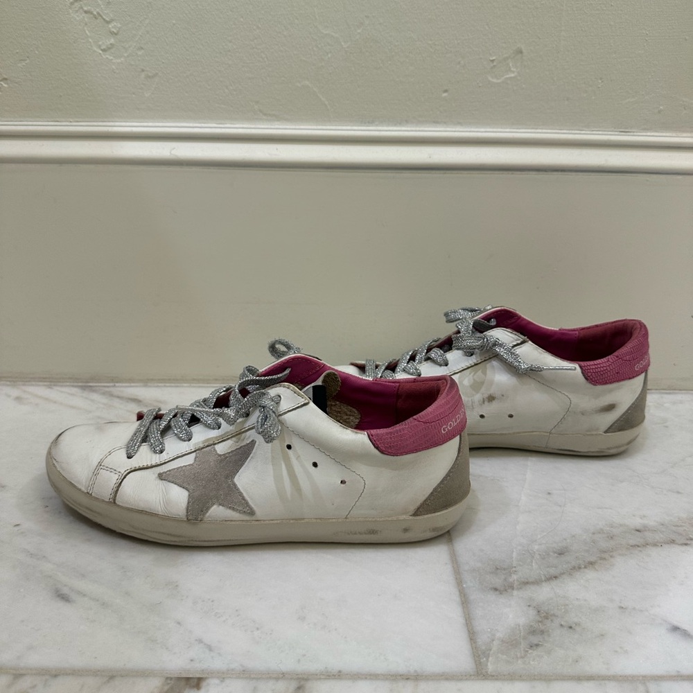 Golden Goose Superstars - Pink / White / Silver